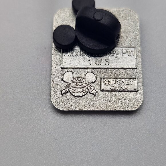 Disney Pin 64832 Hidden Mickey Cat Black w/Mickey Ears Hat Stick People 2008 - Picture 2 of 3